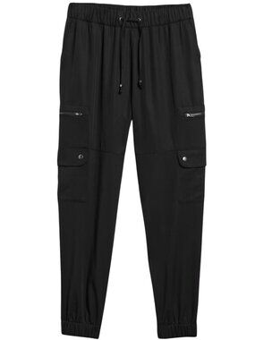 Banana Republic Factory Tencel Cargo Jogger Pants Utility Black M
